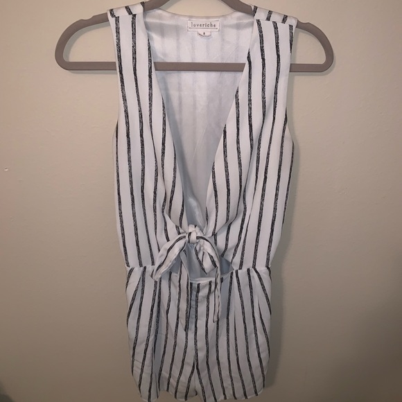 Stripped Romper - Picture 2 of 3